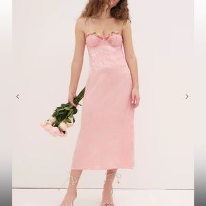 For Love & Lemons Lola Midi Slip Dress